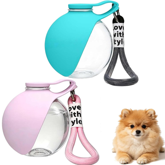 Botella de agua para mascotas plegable